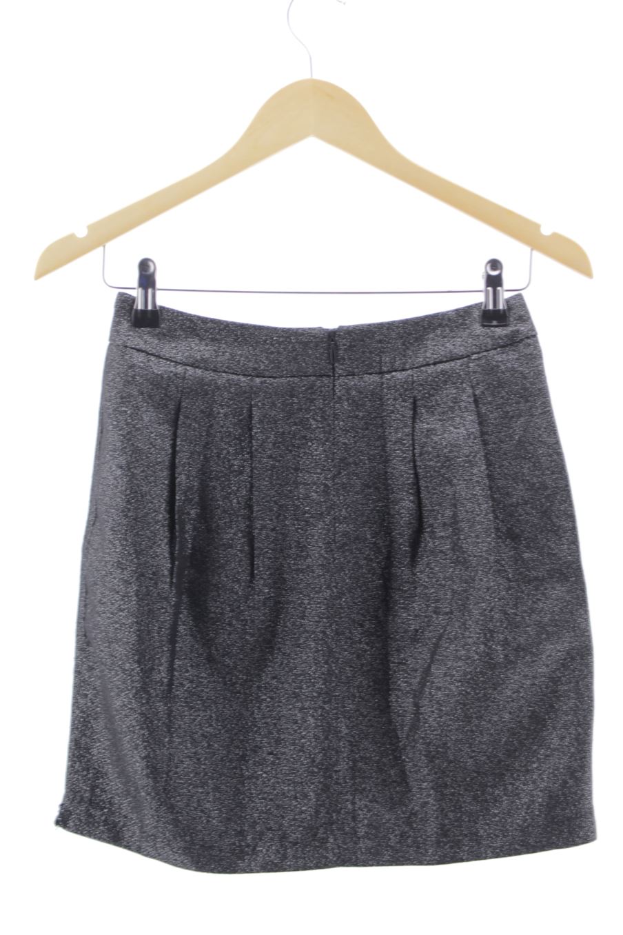 Falda de Stradivarius de la talla 36, de color plateado