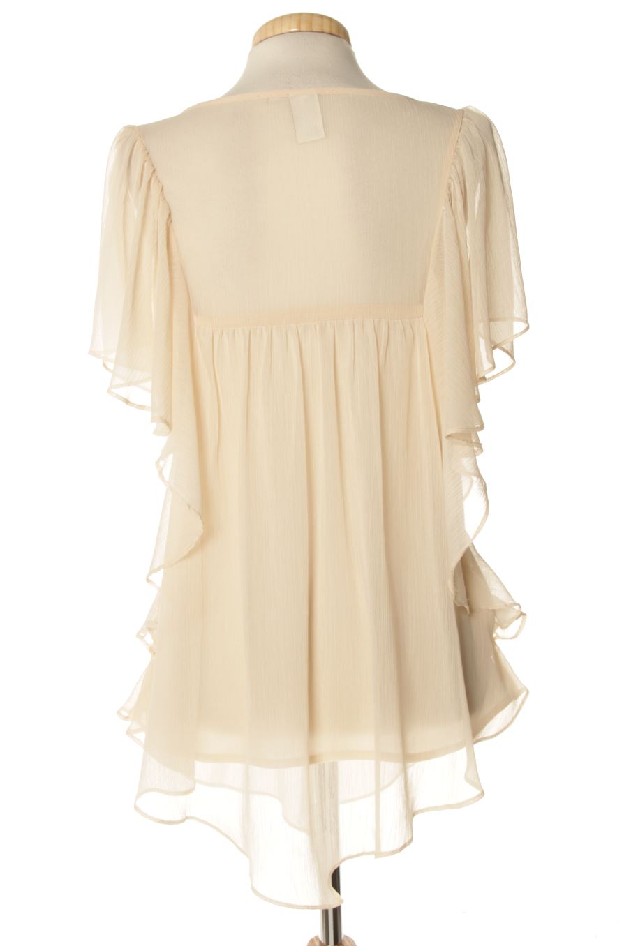 Blusa de manga corta de Vila de la talla M, de color beige