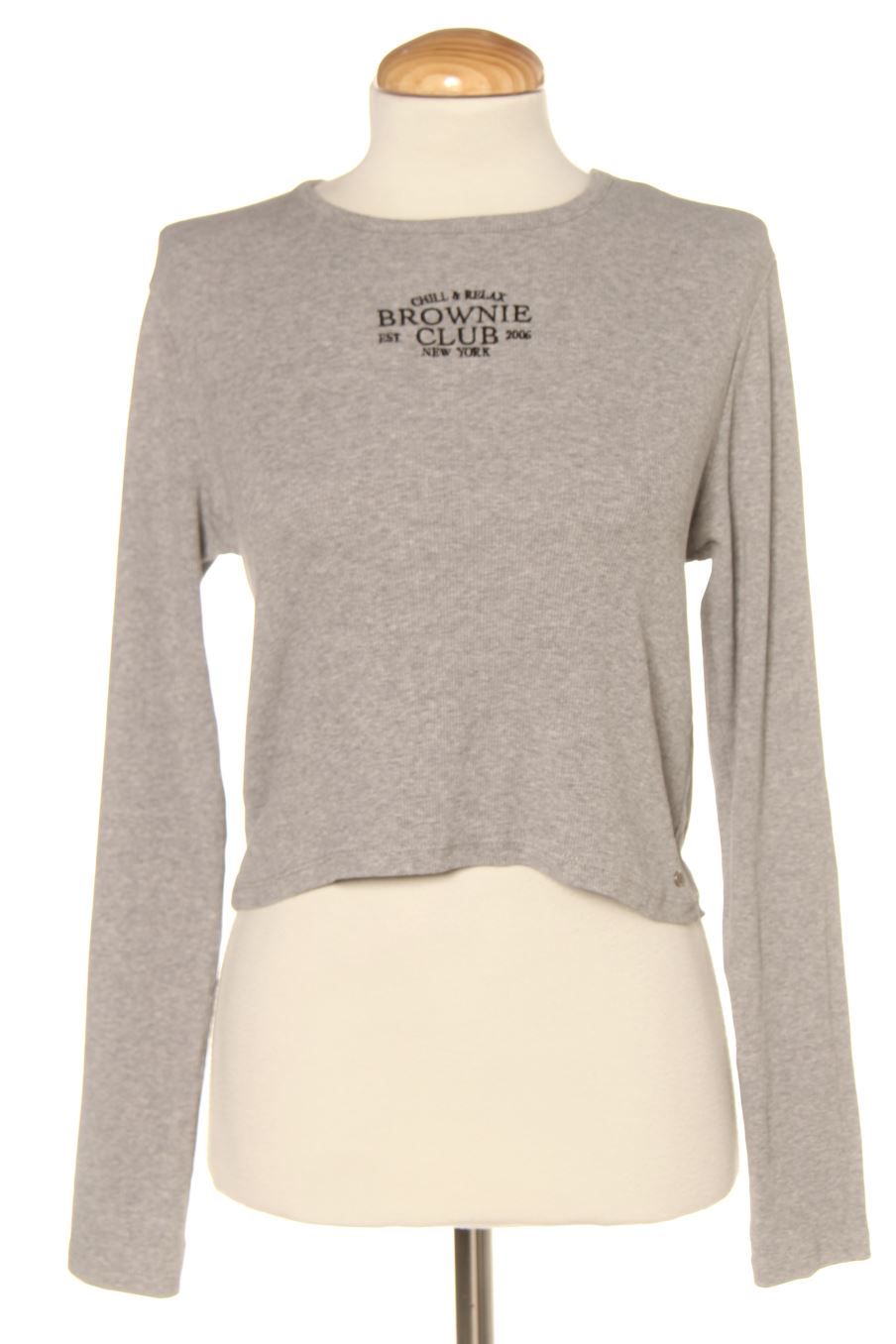 T-shirt à manches longues Brownie de la taille M, de couleur gris