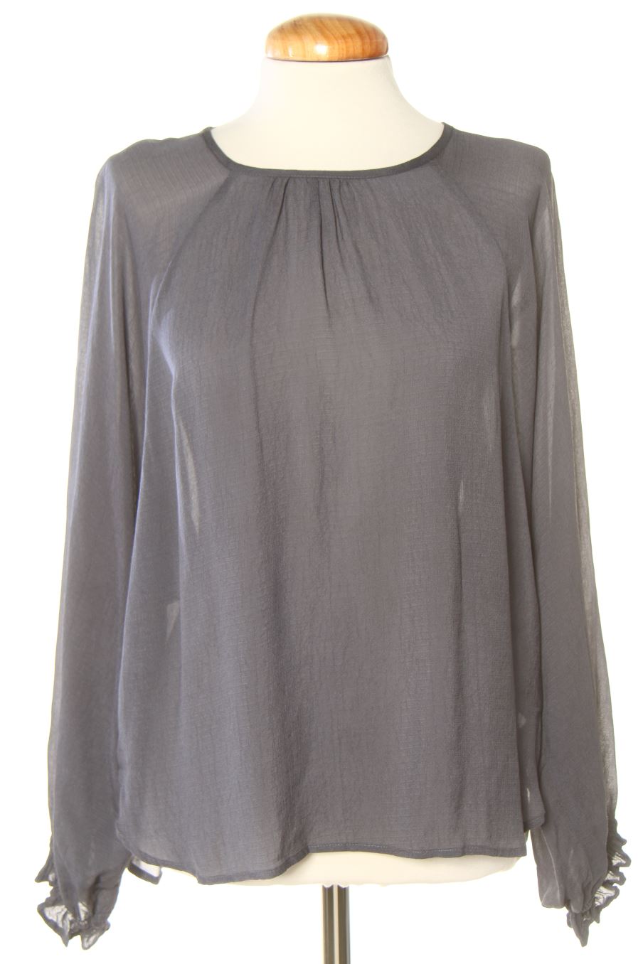 Blouse à manches longues Zara de la taille M, de couleur gris