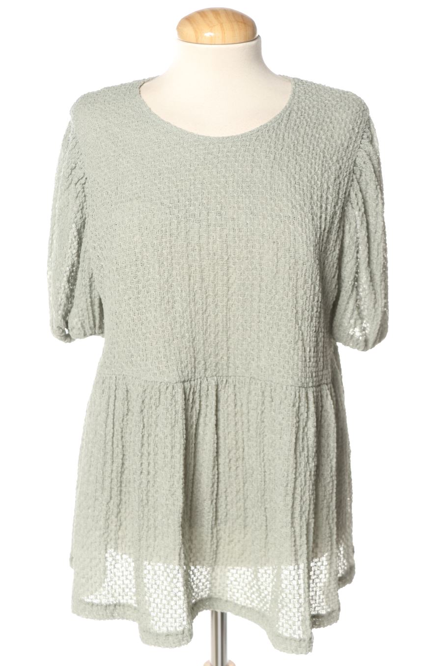 Blusa de manga corta de Pull & Bear de la talla L, de color verde