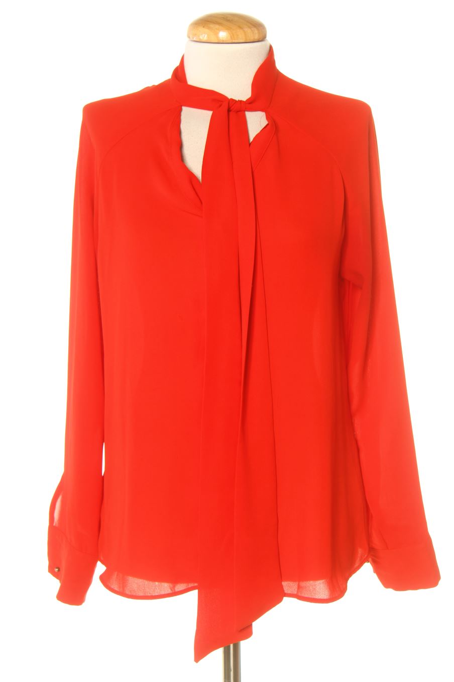 Langärmelige Bluse von Zara Größe S, Farbe Rot, für
