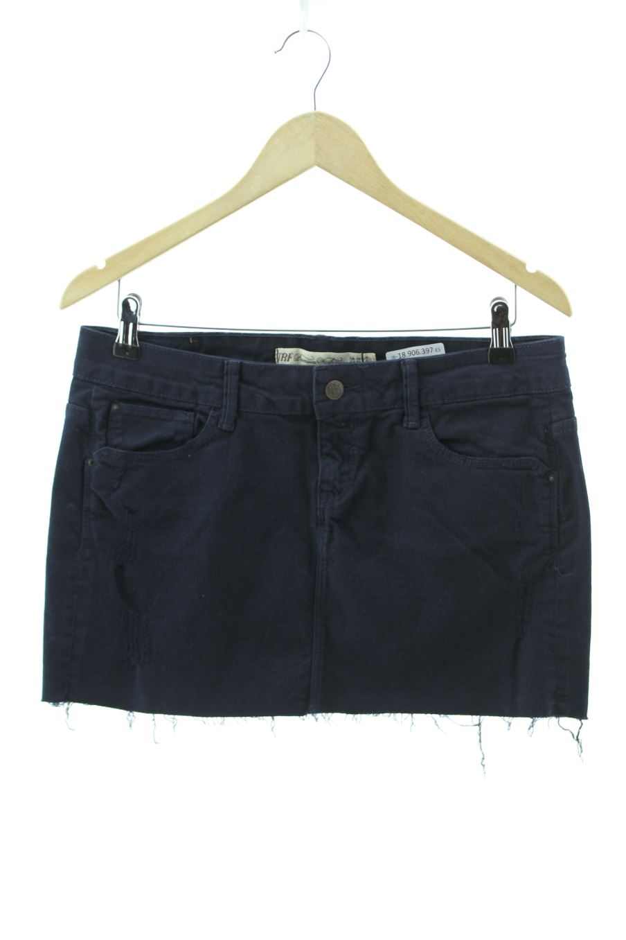 Jupe Trafaluc de la taille 40, de couleur bleu marine de denim