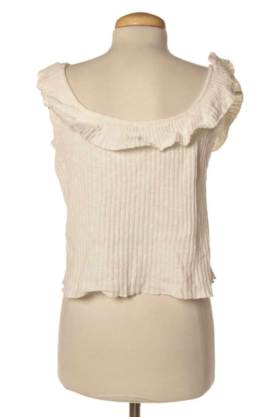 Top de Mango de la talla L, de color blanco