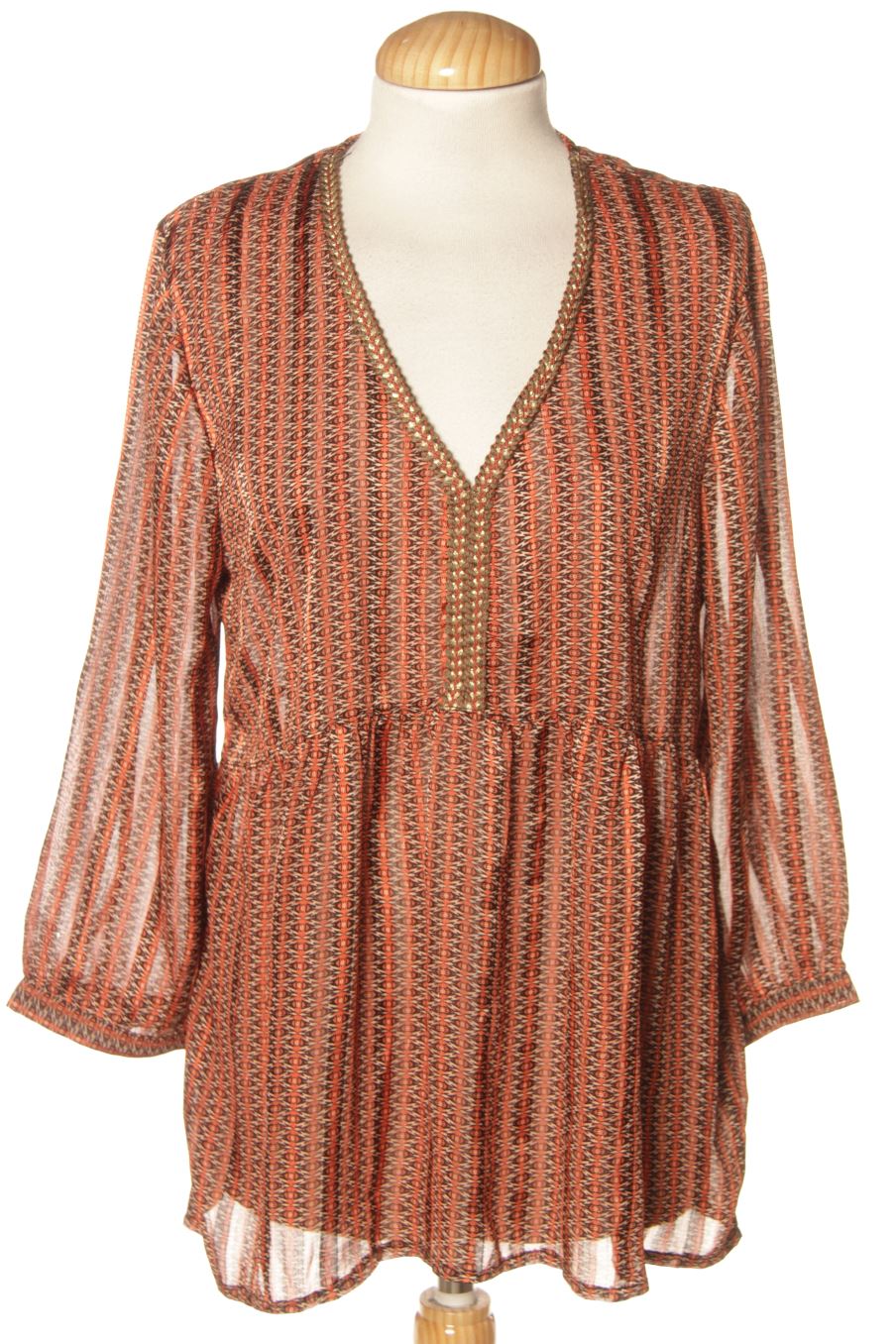 Tunique Femme Cache Cache Taille 42 - Couleur Grise, Coton, Longueur Genou, Occasion Très Bon état