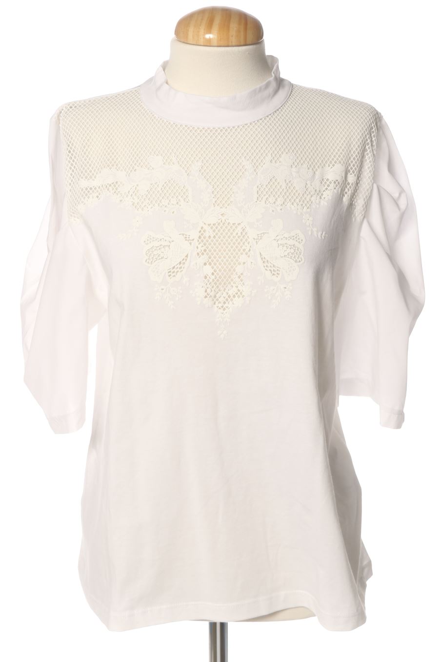Blouse à manches courtes Zara de la taille M, de couleur blanc