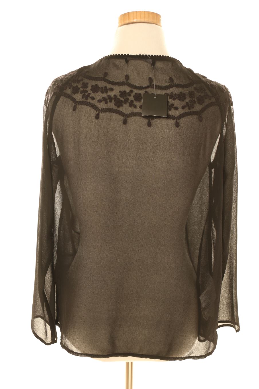 Langärmelige Bluse von Mango Größe XS, Farbe Schwarz, für