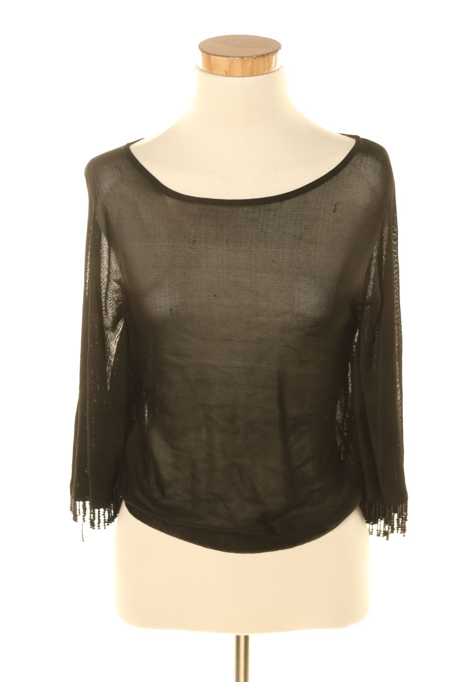 Blusa de manga larga de Zara de la talla M, de color negro