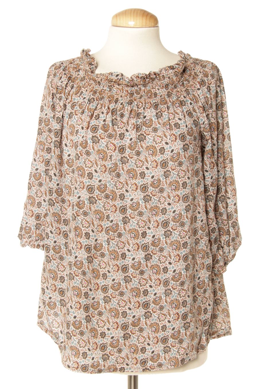 Langärmelige Bluse von Promod Größe 36, Farbe Aufdruck, für