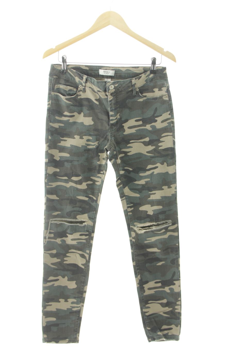 Jeans von Forever 21 Größe 42, Farbe Aufdruck, aus Jeanskleidung für