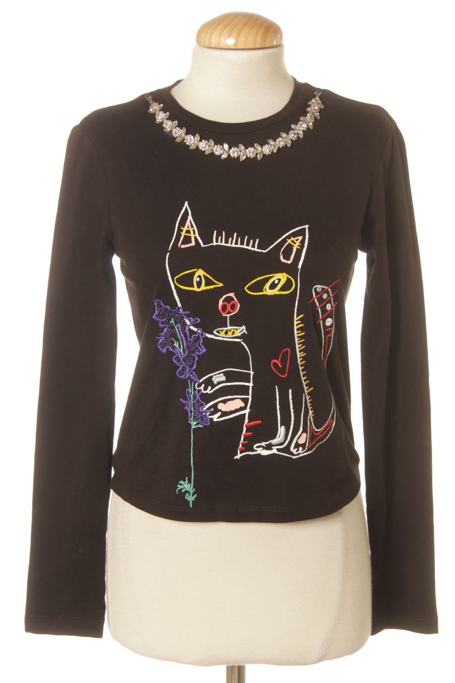 Maglietta a maniche lunghe de Desigual de la talla M, de color nero