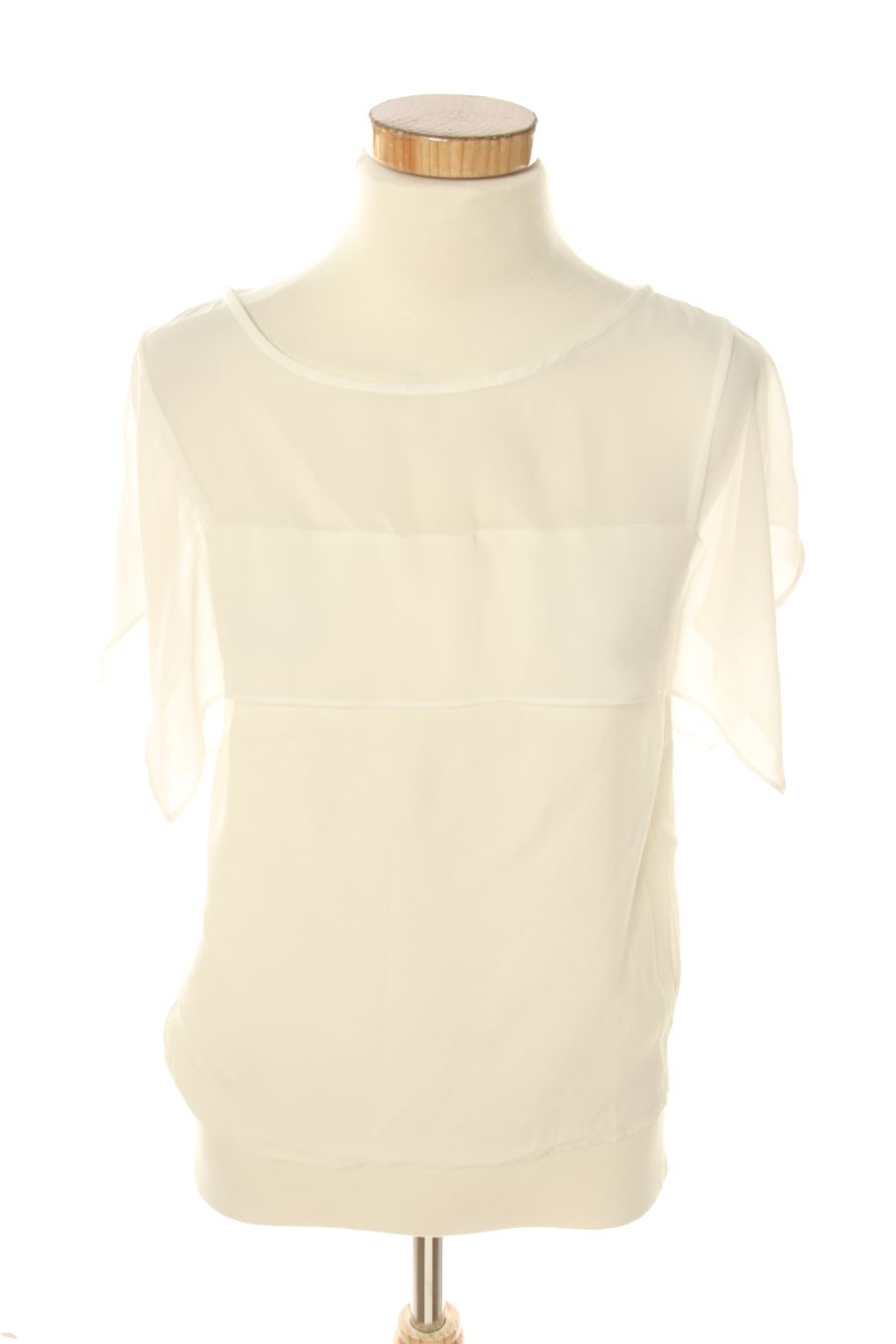 Blusa de manga corta de Zara de la talla M, de color blanco