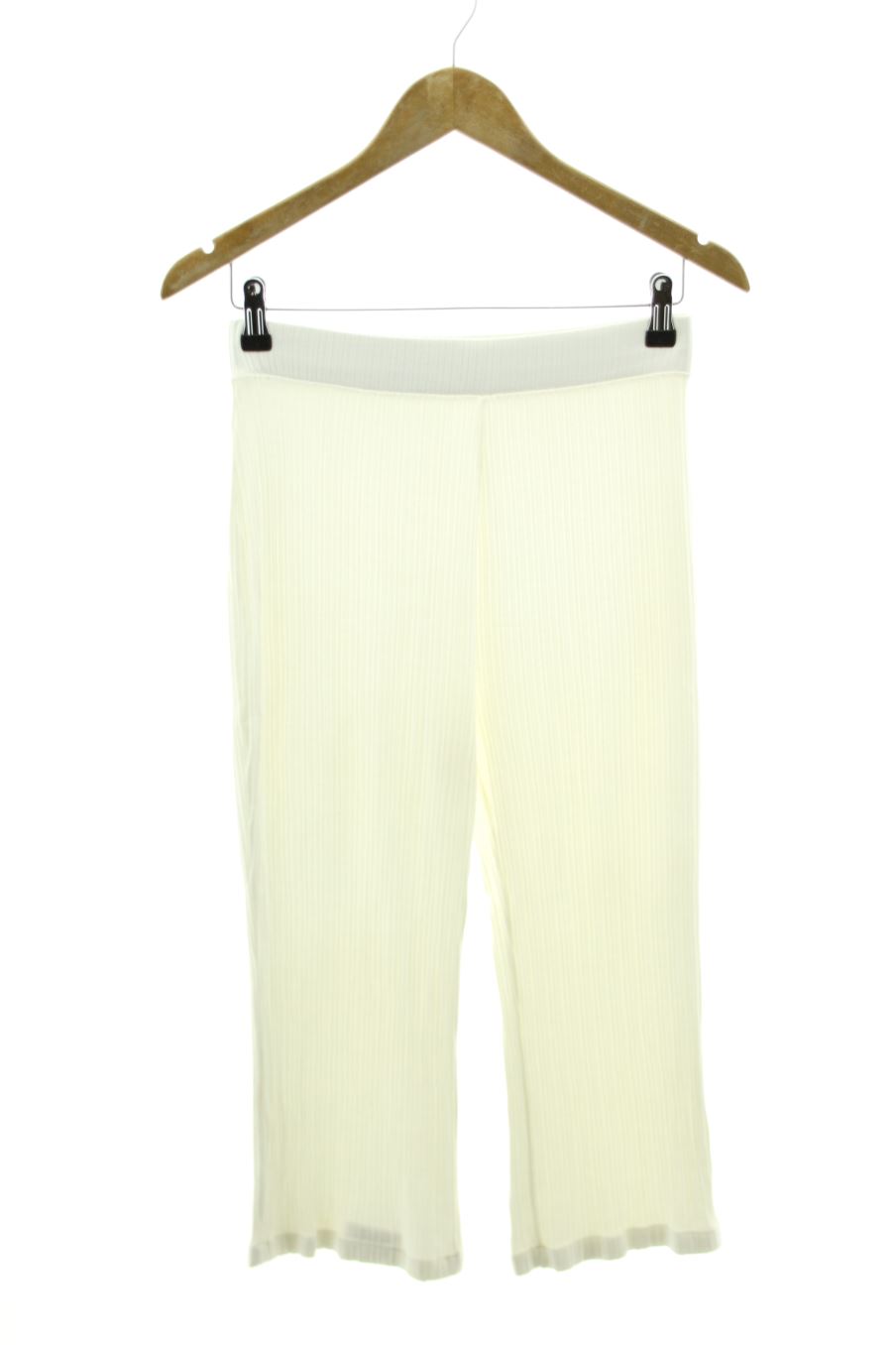 Pantalon Casual Zara de la taille S, de couleur blanc
