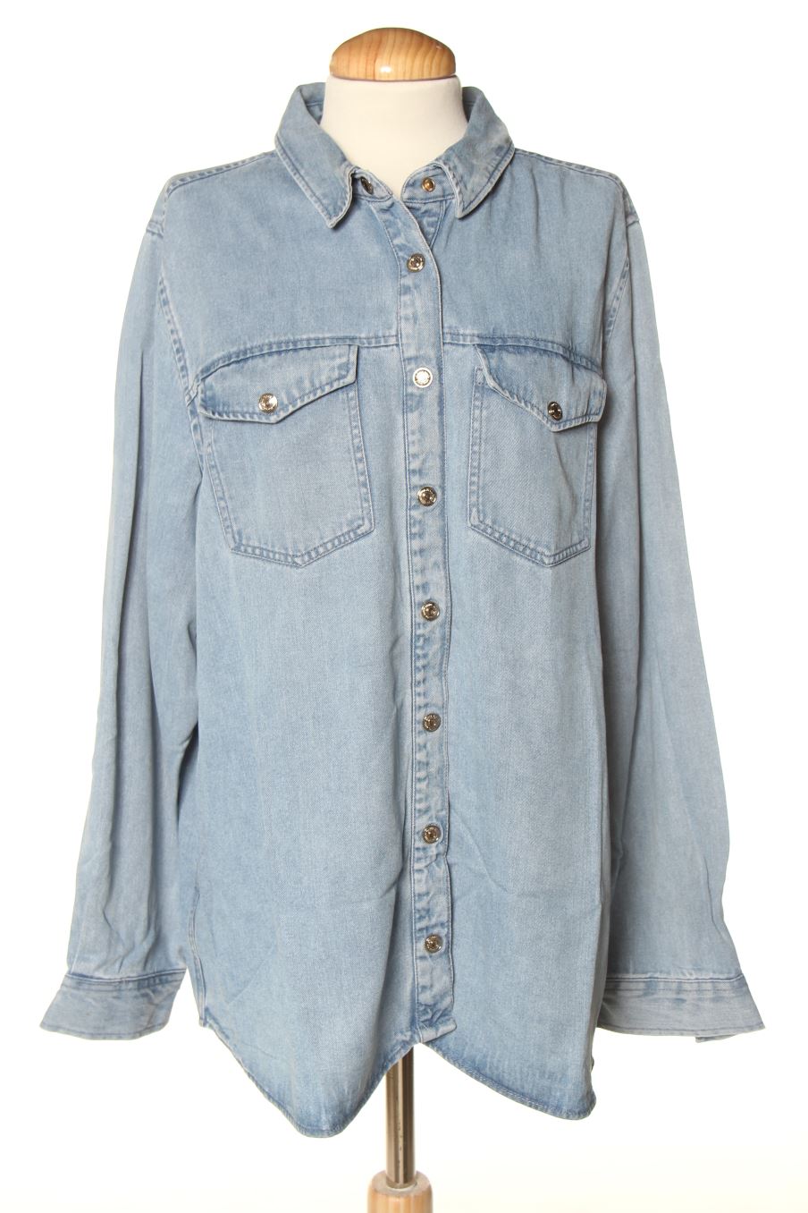 Camisa de Violeta by Mango de la talla XL de color azul de ropa vaquera