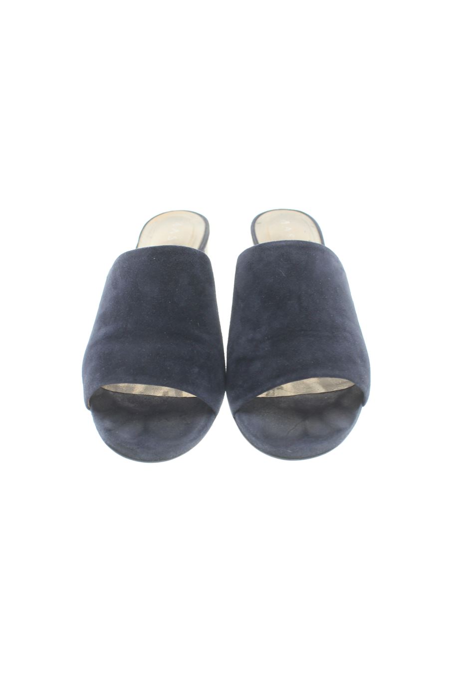 Sandalias tacon de MASCARÓ de la talla 39, de color azul marino de