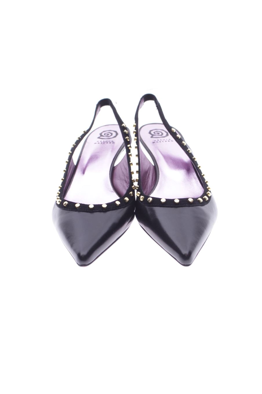 Sandalias tacon de Ursula Mascaro de la talla 39, de color negro de