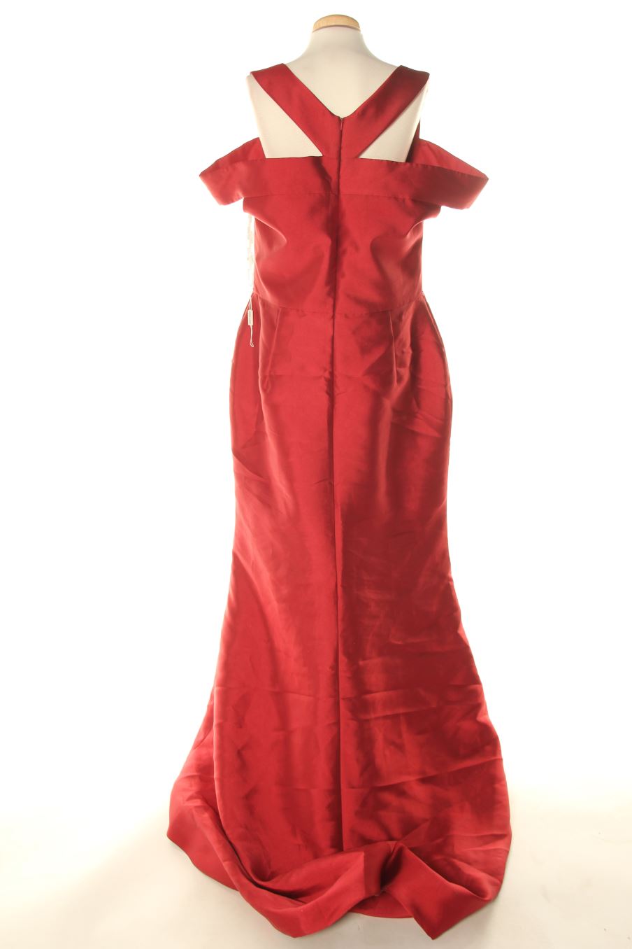 Vestido elegante de eleni elias de la talla XL, de color burdeos