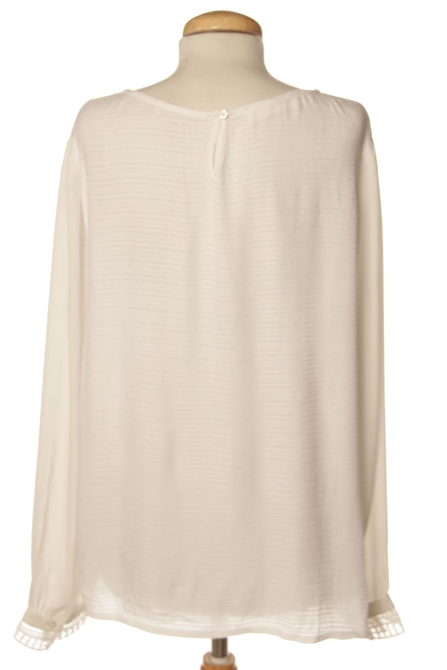 Blouse à manches longues Promod de la taille XL, de couleur blanc