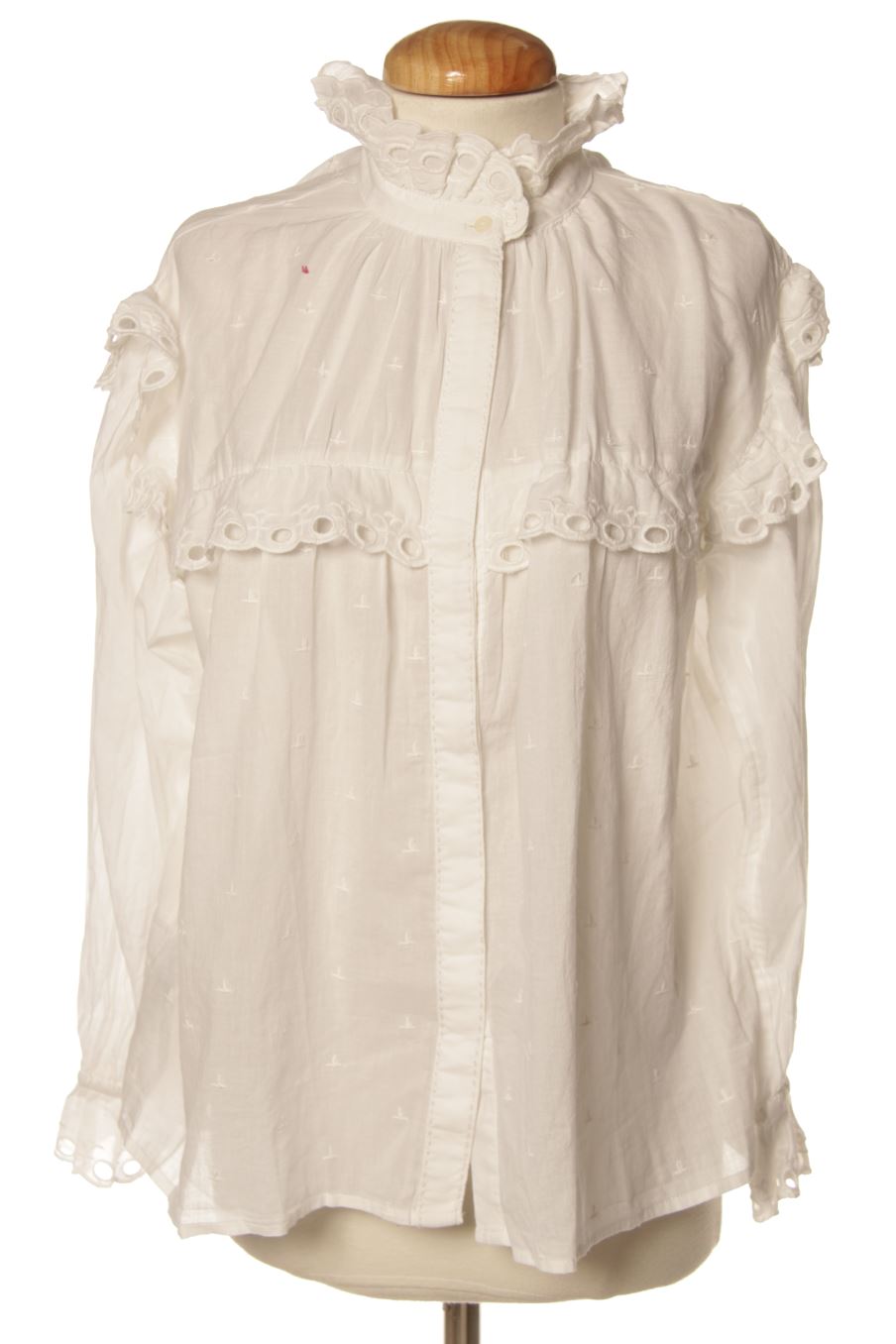 Blouse à manches longues Mango de la taille XS, de couleur blanc