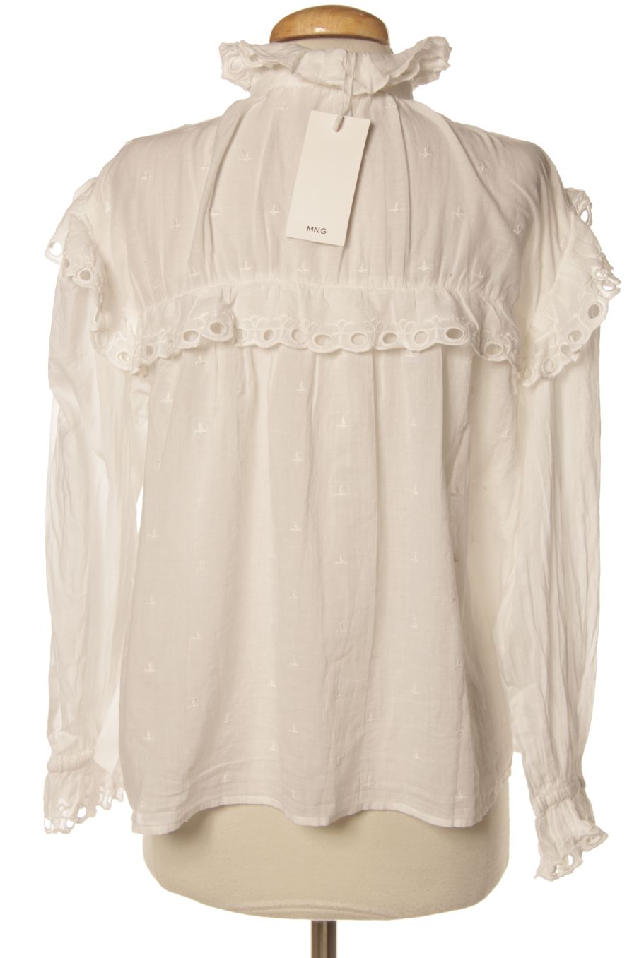 Blouse à manches longues Mango de la taille XS, de couleur blanc