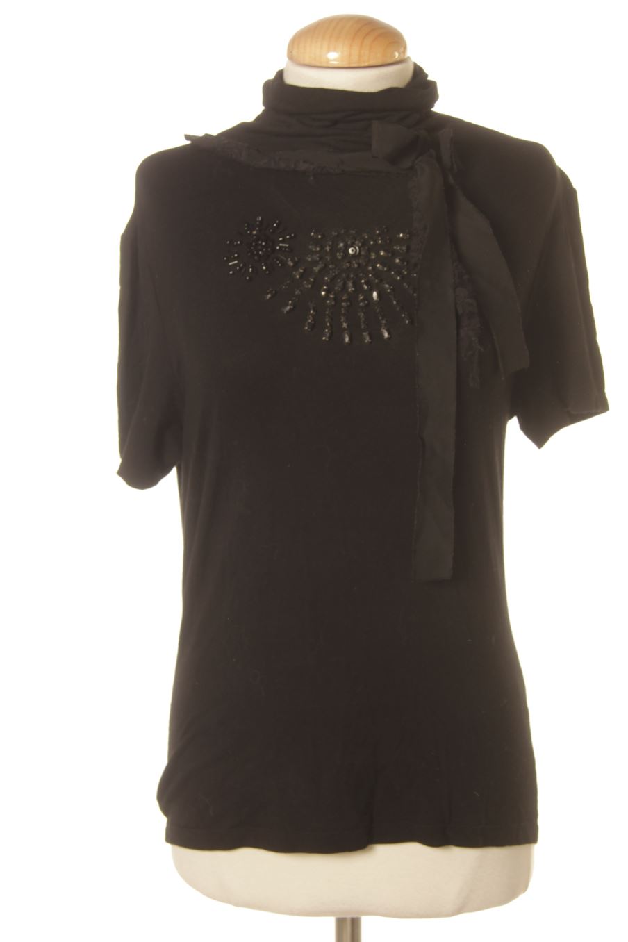 Blouse à manches courtes Rinascimento de la taille L, de couleur noir