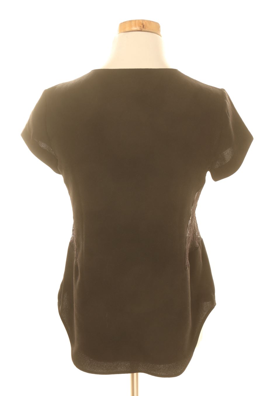Blouse à manches courtes Zara de la taille S, de couleur noir