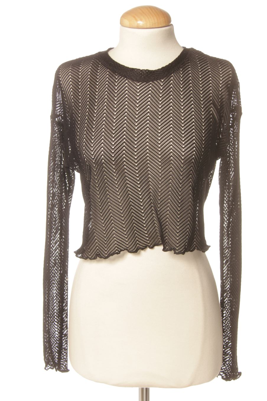 Blusa de manga larga de Bershka de la talla S, de color negro
