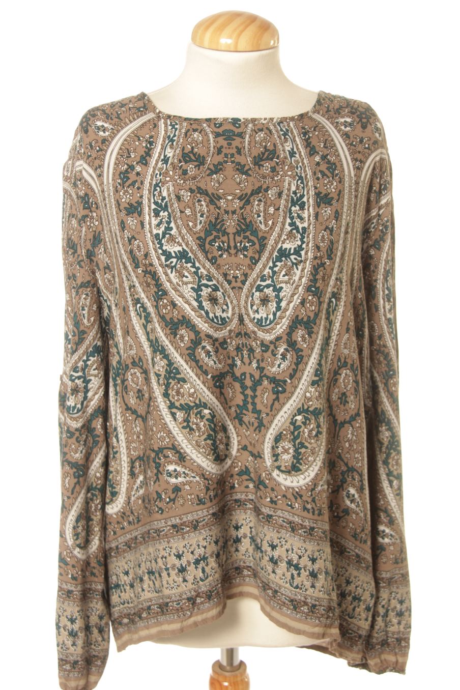 Blusa a maniche lunghe de Erre de raso de la talla M, de color stampato