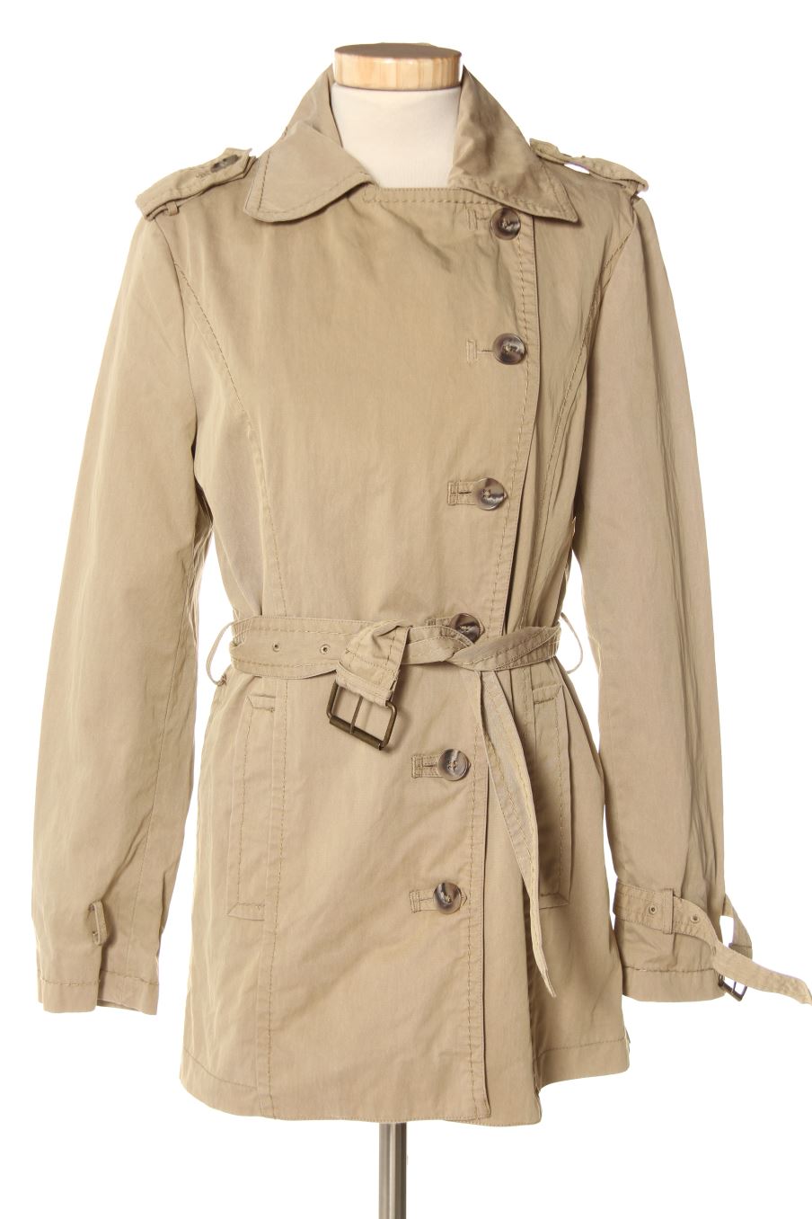 Gabardina de Massimo Dutti de la talla M, de color marrón
