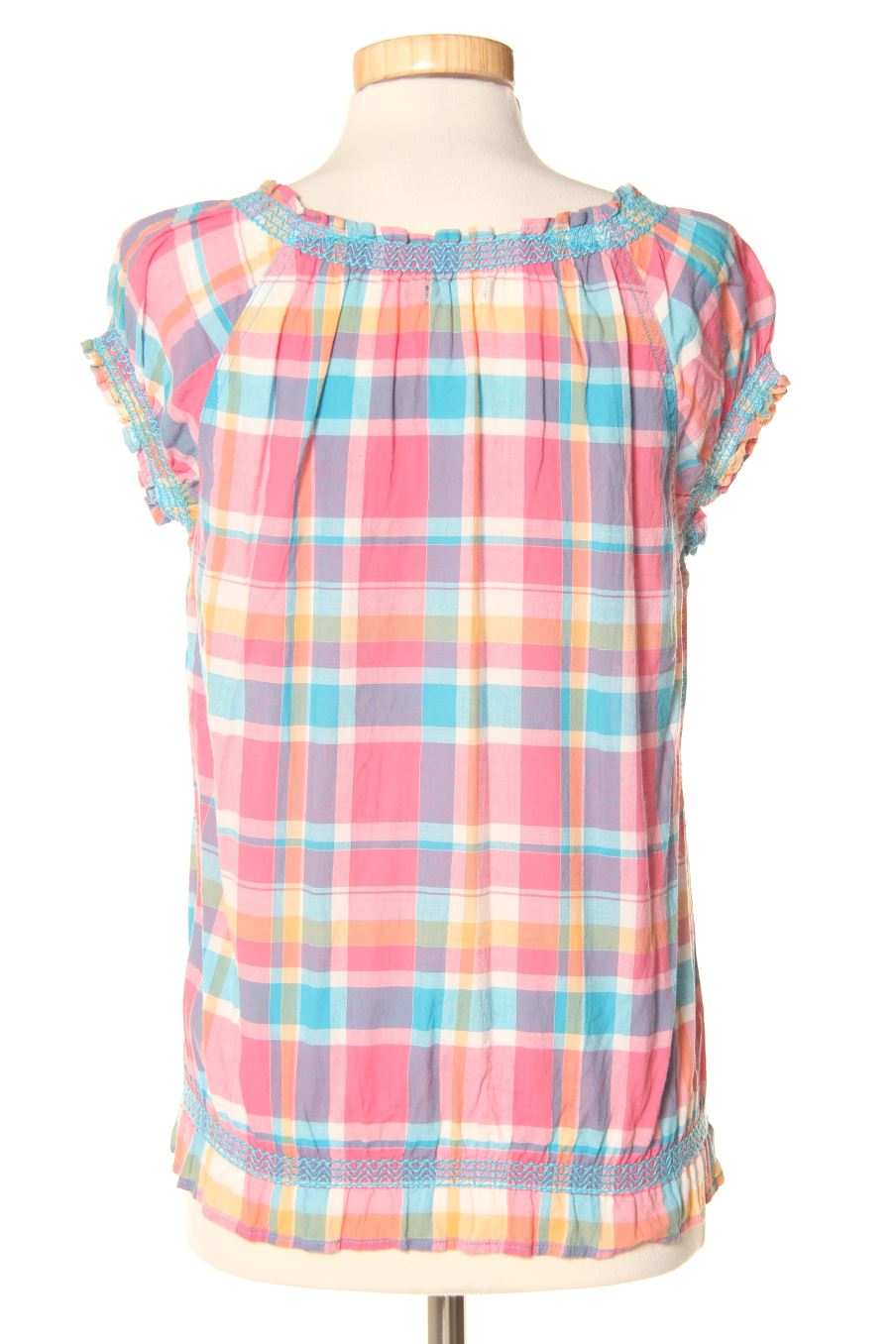 Blouse à manches courtes Easy wear de la taille 38, de couleur carreaux
