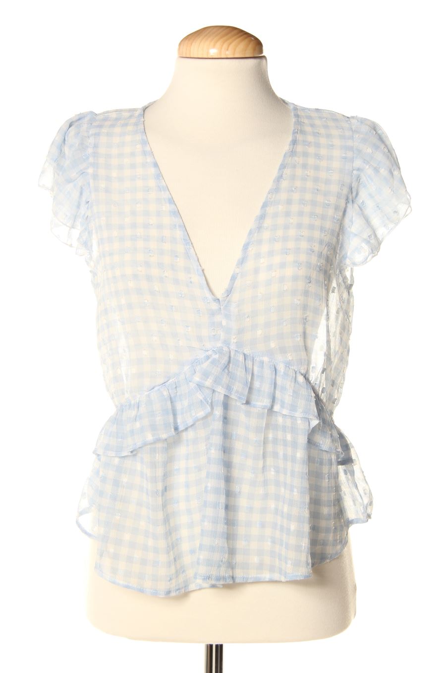 Blusa de manga corta de Stradivarius de la talla M, de color azul