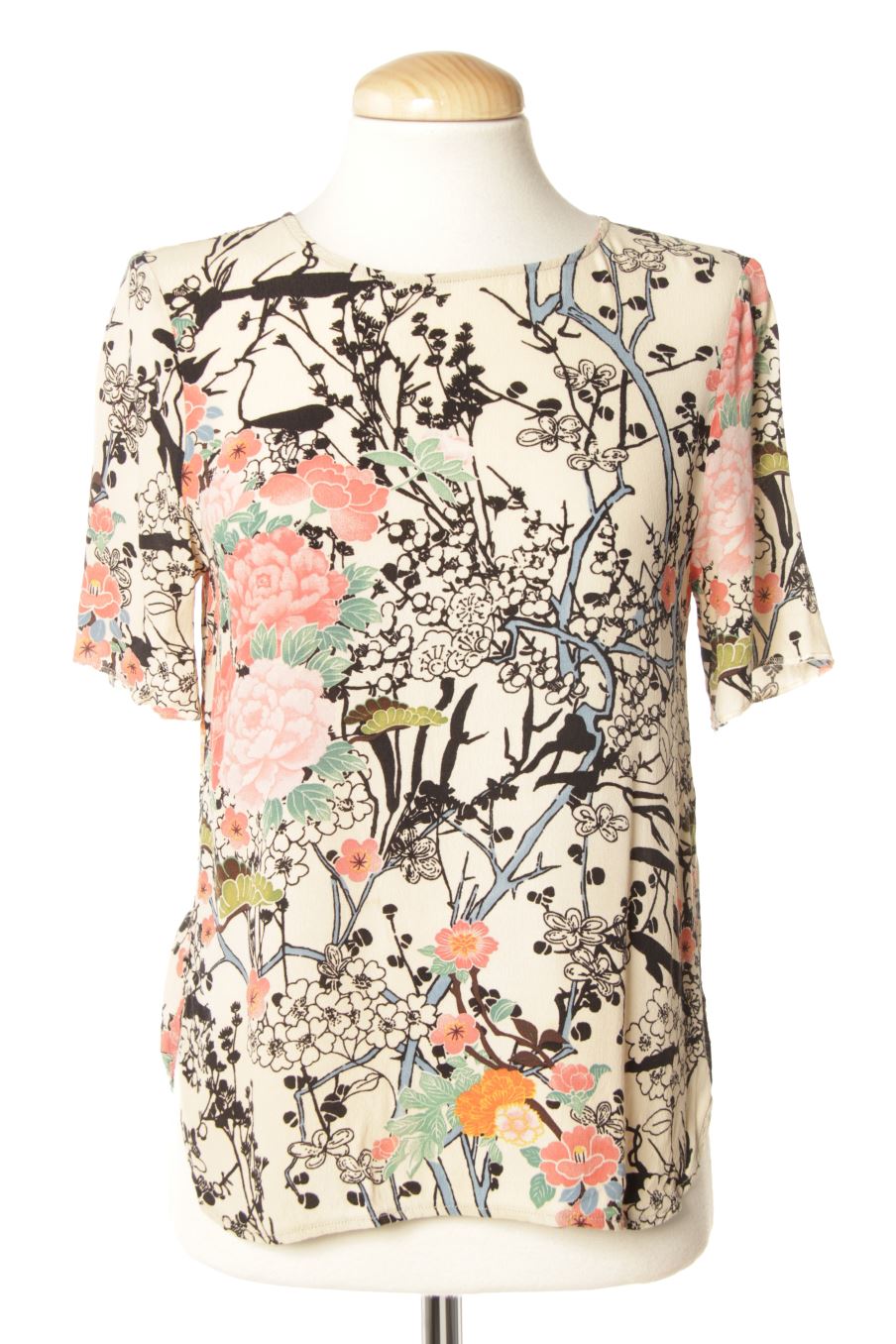 Blusa a maniche corte de Zara de la talla XS, de color fiori