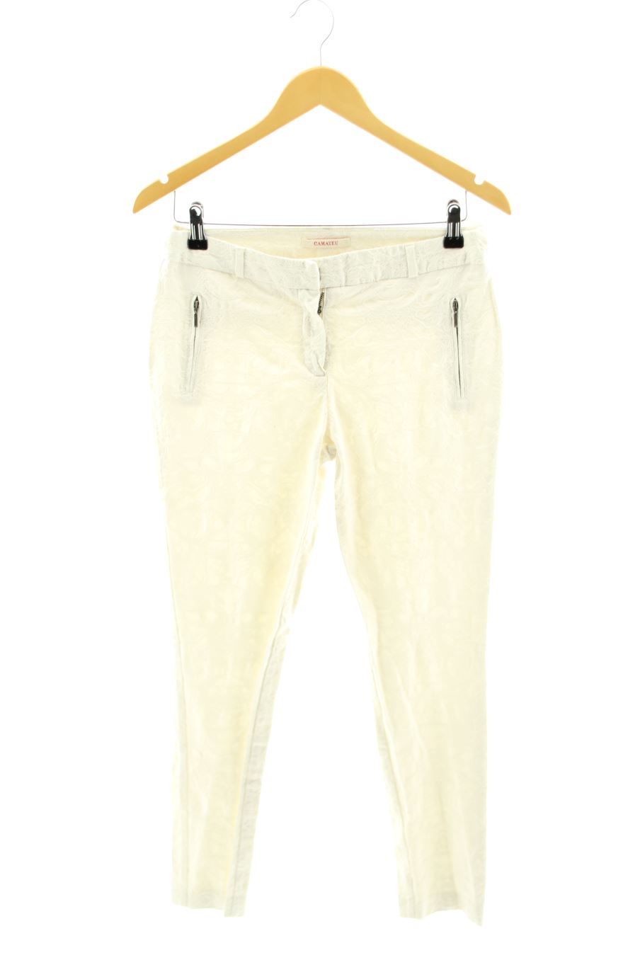 Pantalon Camaieu de la taille 38, de couleur blanc