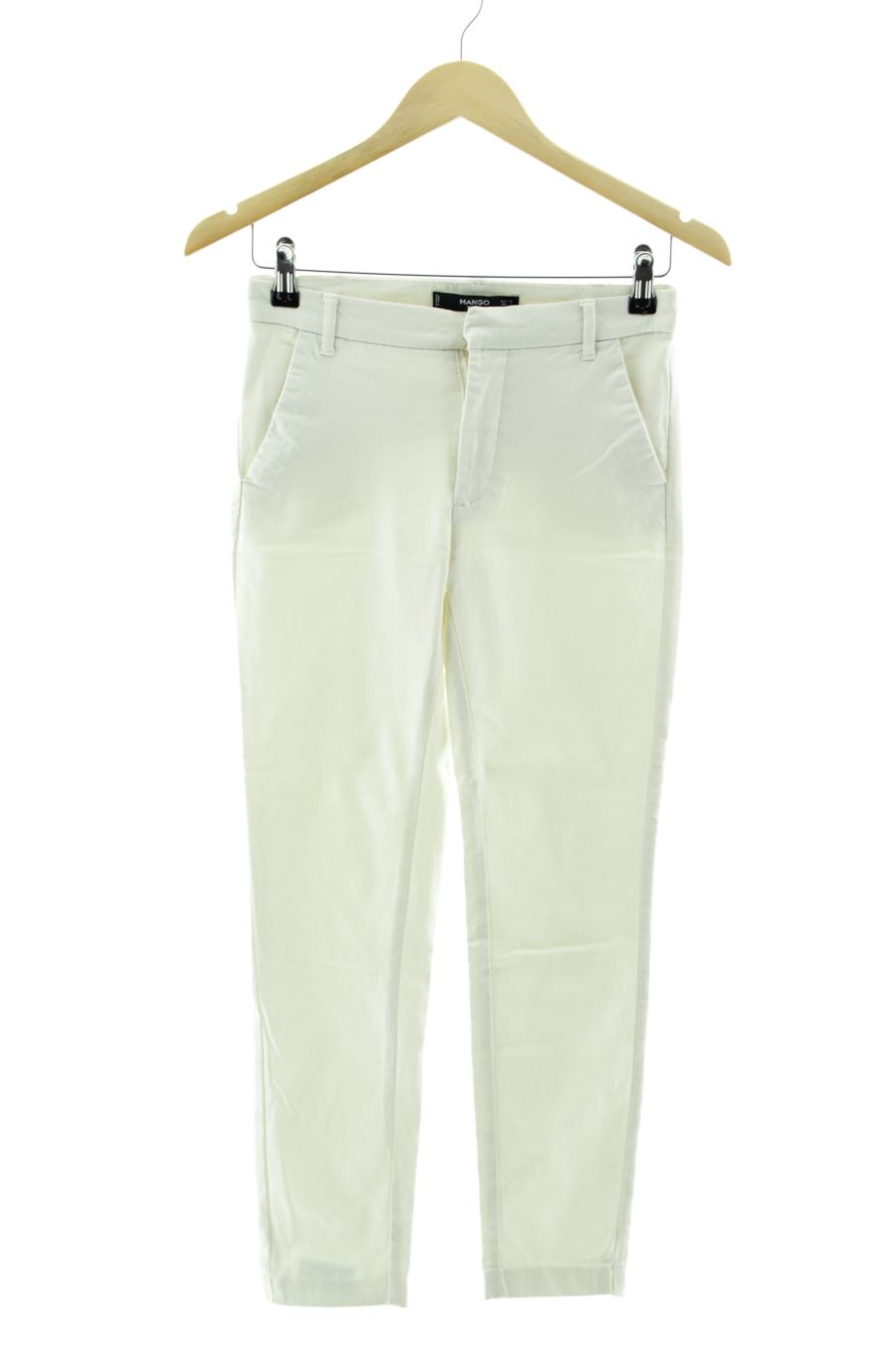 Pantaloni de Mango de la talla 36, de color bianco