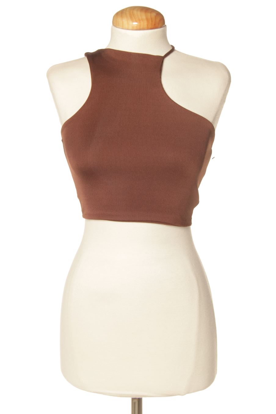 Top de Bershka de la talla XS, de color marrone