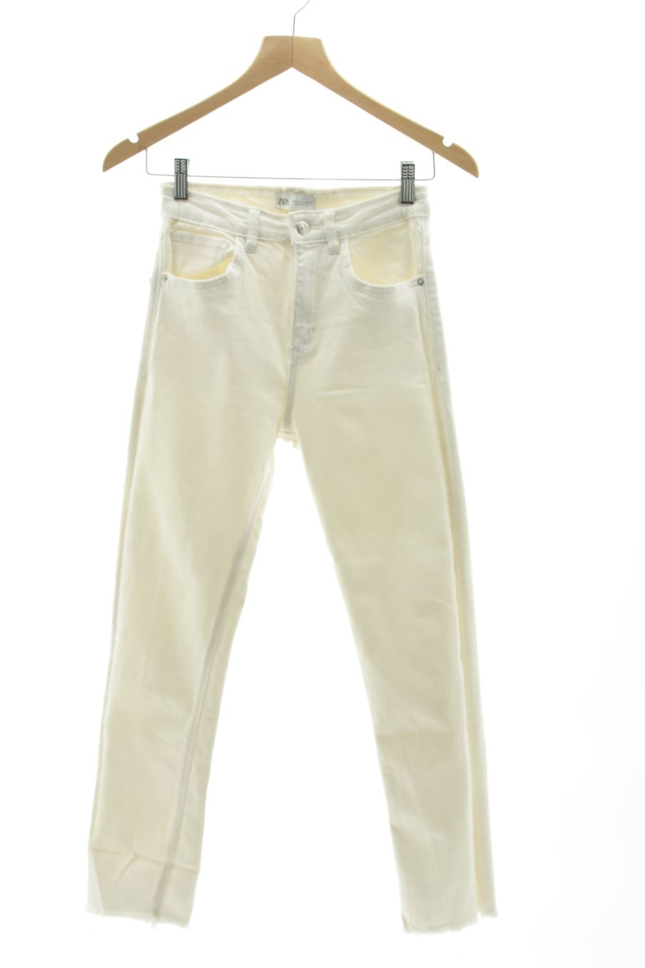 Jeans Zara de la taille 34, de couleur beige de denim