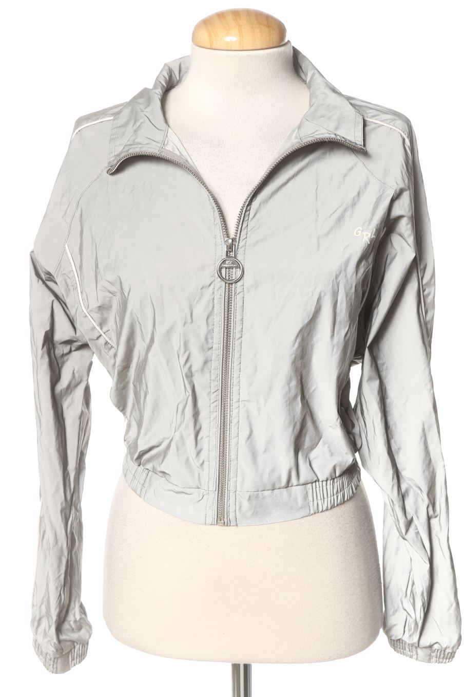 Blouson Bershka de la taille XS, de couleur gris