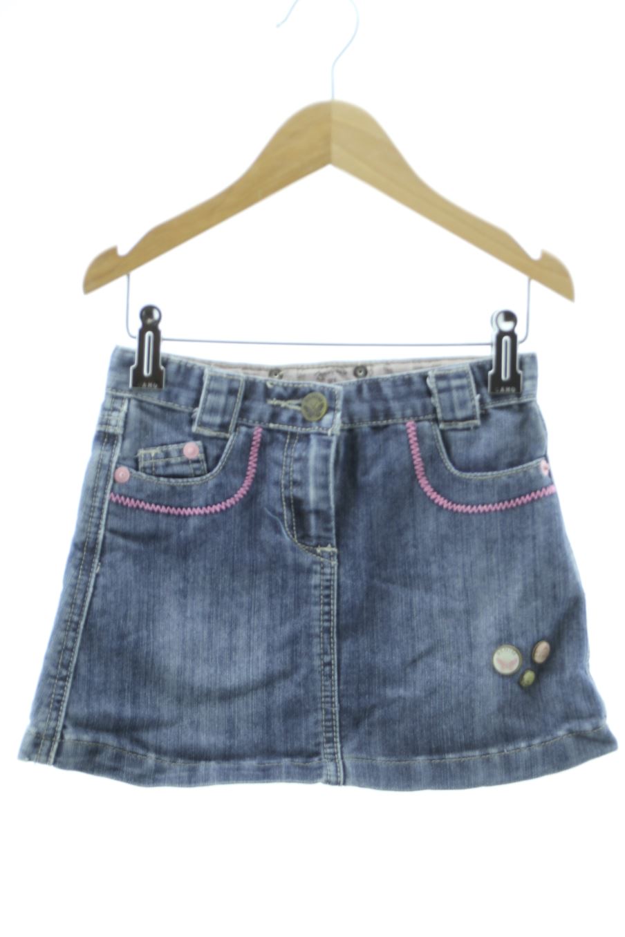 Jupe Lisa Rose de la taille 4 ans de denim de seconde main