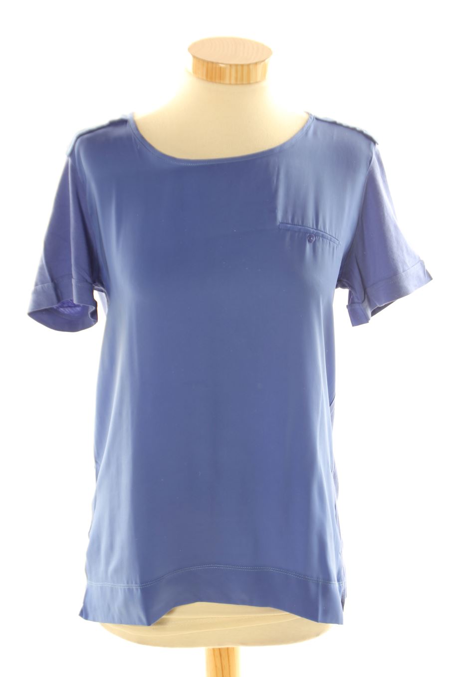 Kurzärmelige Bluse von Mango Größe XS, Farbe Violett, für