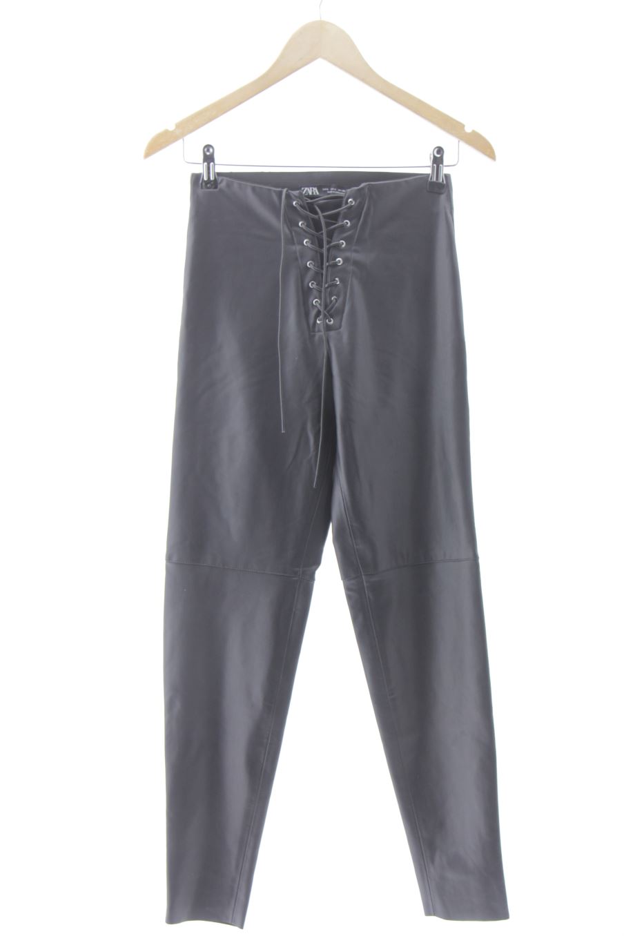 Pantalón de Zara de la talla S, de color negro de sintético
