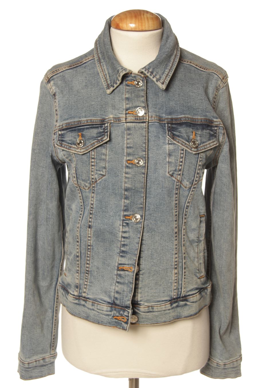 Blouson Mango de la taille M, de couleur bleu de denim