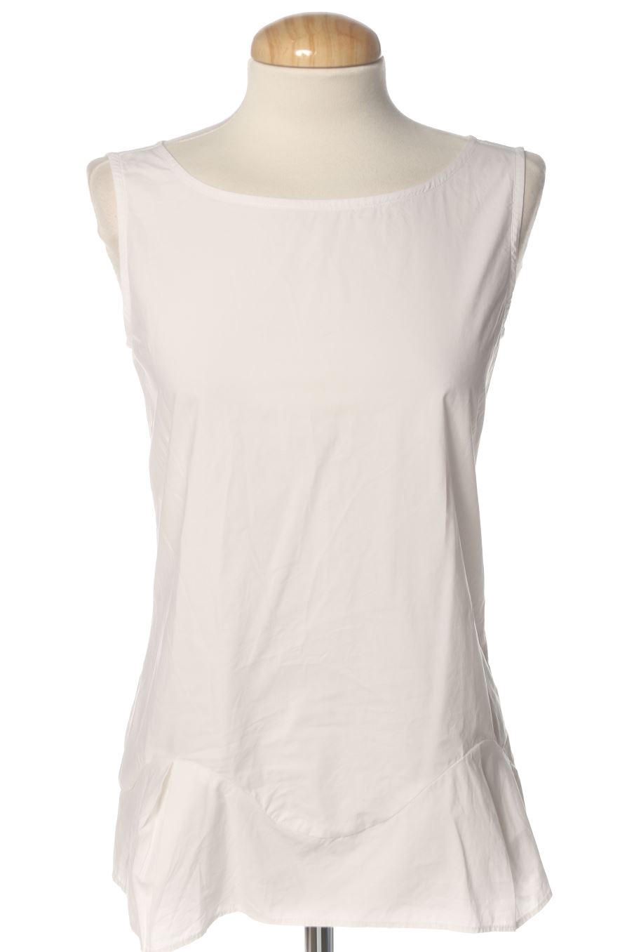 Blusa a maniche corte de Adolfo Dominguez de la talla 34, de color bianco