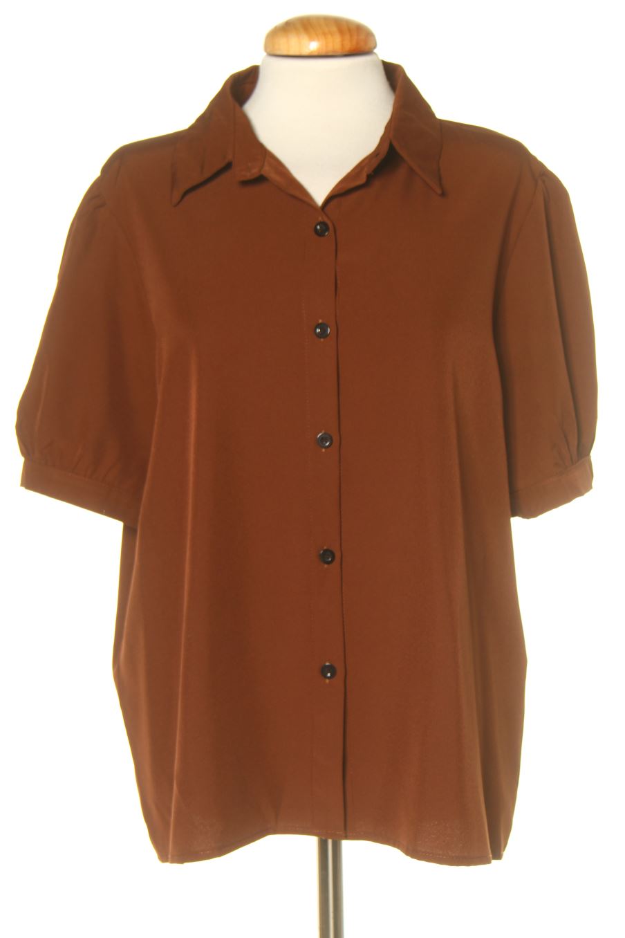 Blouse à manches courtes PERCENTIL de la taille XL, de couleur marron