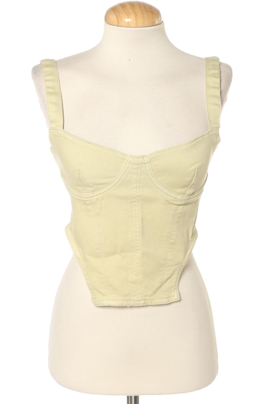 Top de Zara de la talla S, de color verde de ropa vaquera