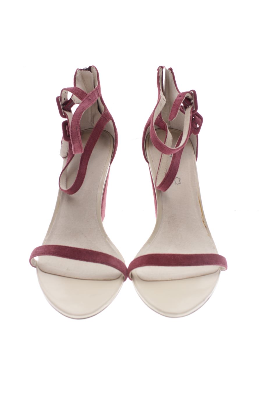 Sandalias tacon de Naf Naf de la talla 40, de color morado de