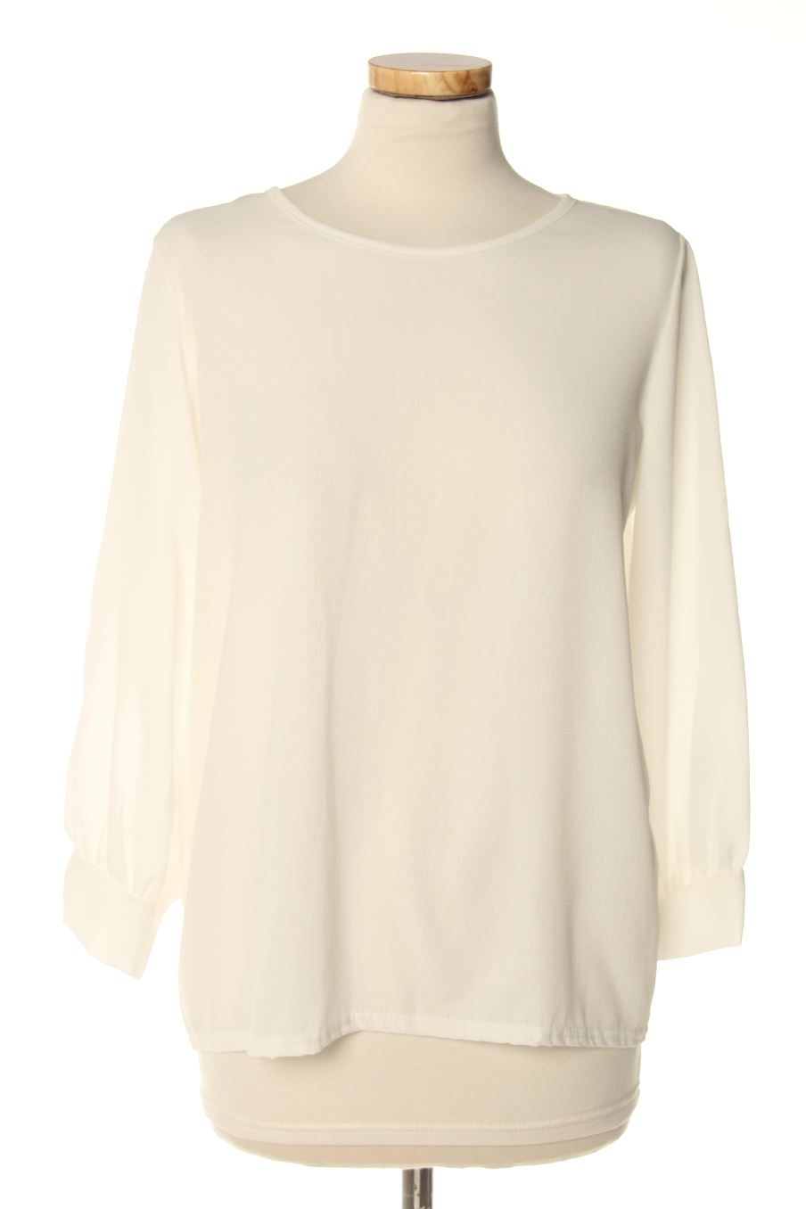 Blouse à manches longues Boohoo de la taille 36, de couleur blanc