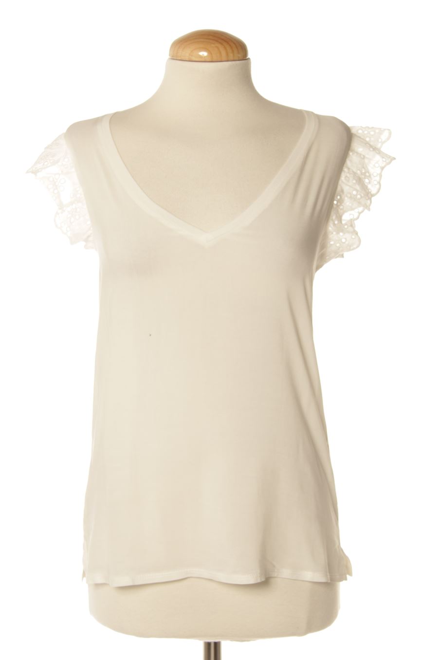 Kurzärmelige Bluse von Springfield Größe XS, Farbe Weiss, für