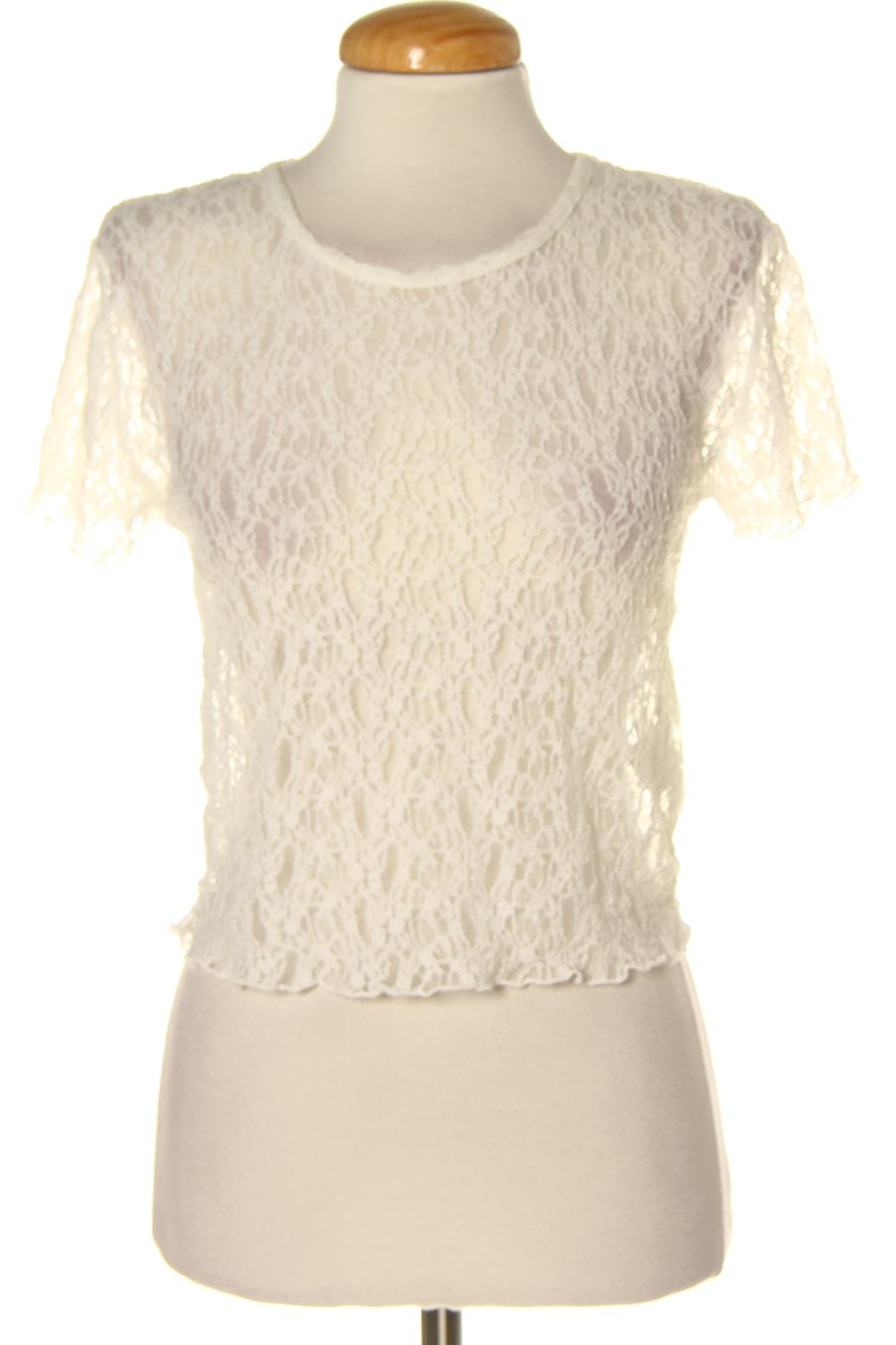 T-shirt Pull & Bear de la taille L, de couleur blanc