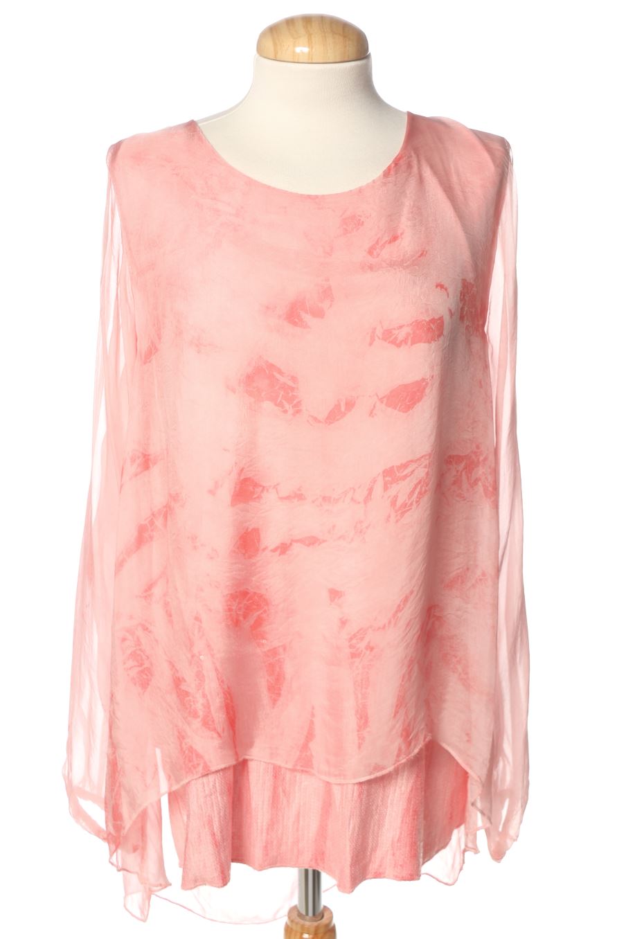 Blusa de manga larga de Made in italy de la talla L, de color rosa