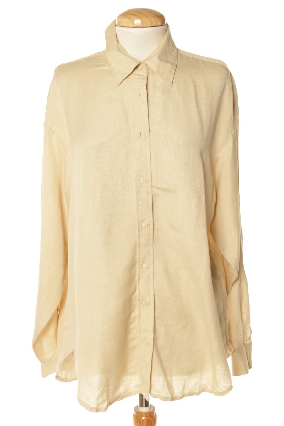 Camisa de Stradivarius de la talla XS, de color beige